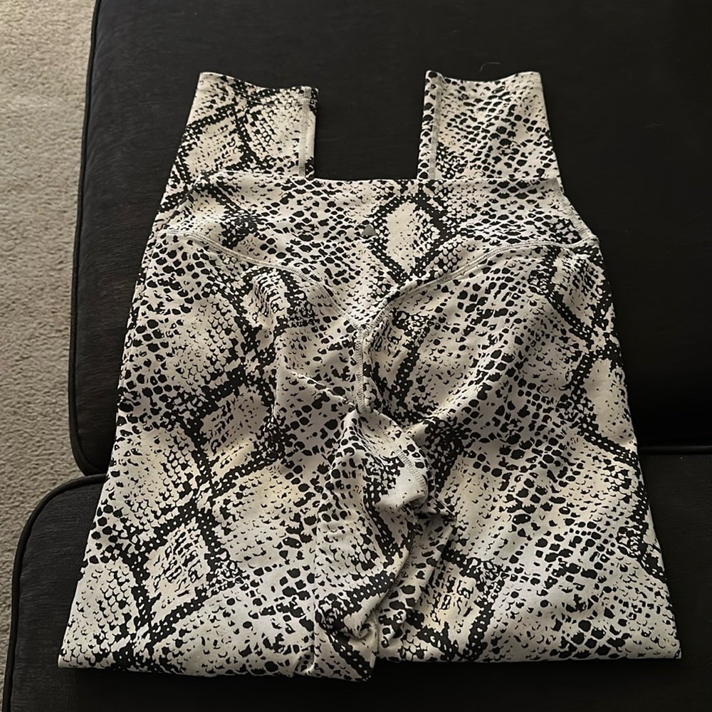 White Python Pattern Balance Athletica Leggings - image 3